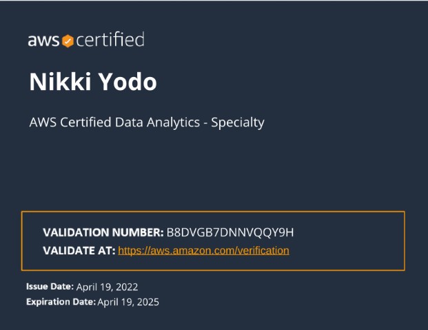 AWS Certified Data Analytics - Specialty