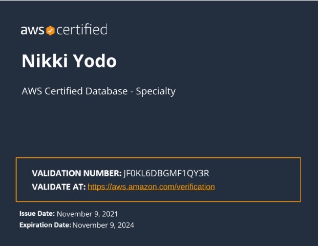 AWS Certified Database - Specialty