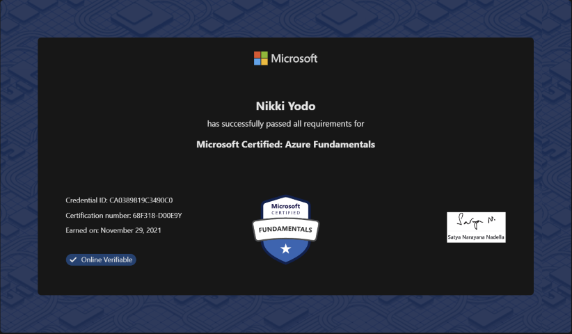 Microsoft Certified: Azure Fundamentals