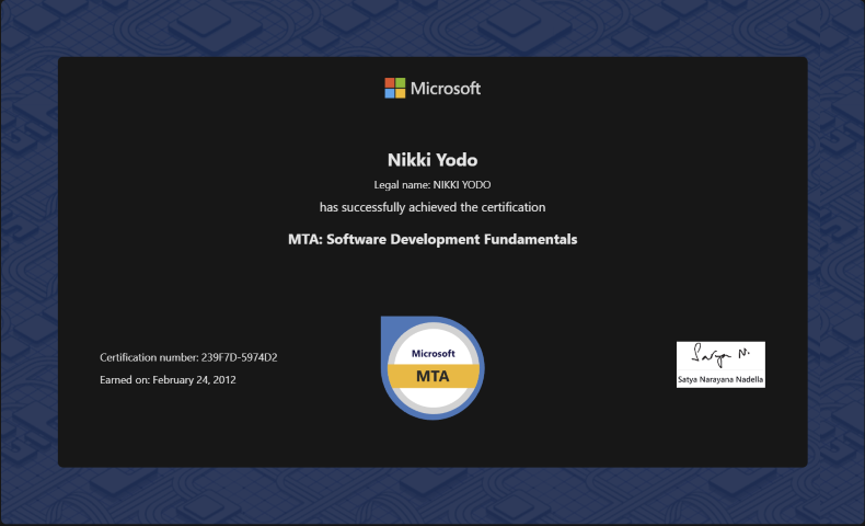 MTA: Software Development Fundamentals